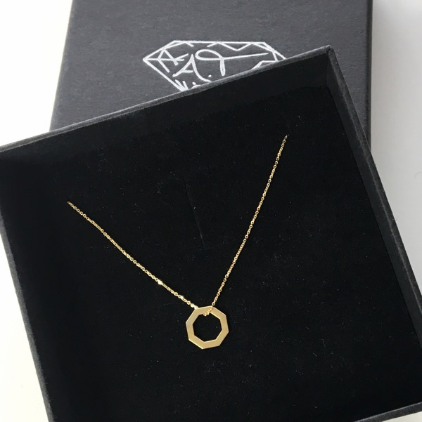 Złoty naszyjnik ośmiokąt 333