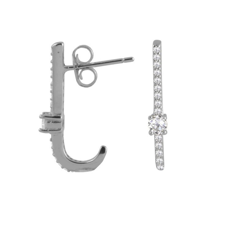 Srebrne kolczyki z cyrkoniami