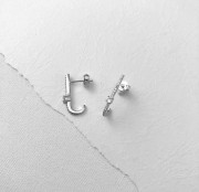 Srebrne kolczyki z cyrkoniami