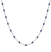 Srebrny naszyjnik choker z granatową emalią