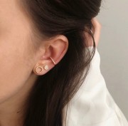 Srebrne kolczyki koła z cyrkoniami