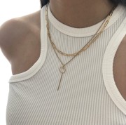 Srebrny naszyjnik z cyrkonią czarną