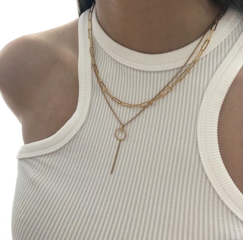 Srebrny naszyjnik z cyrkonią czarną