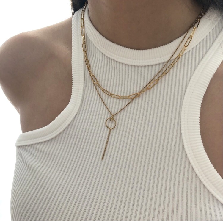 Srebrny naszyjnik z cyrkonią czarną