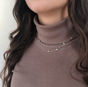 Srebrny naszyjnik choker z cyrkoniami