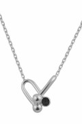 Srebrny naszyjnik z cyrkonią czarną