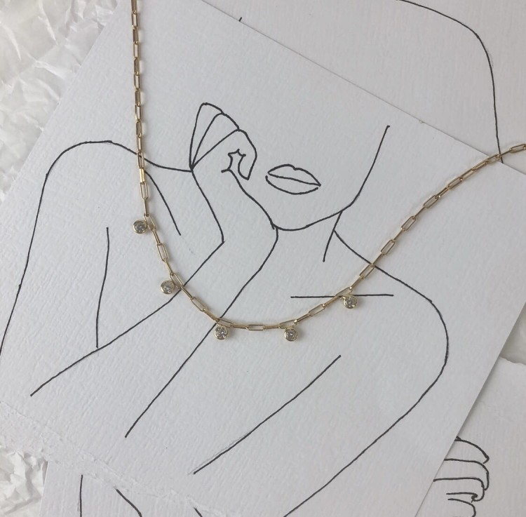 Srebrny pozłacany naszyjnik choker łańcuch z cyrkoniami