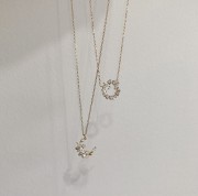 Srebrny naszyjnik koło z cyrkoniami RÓŻA