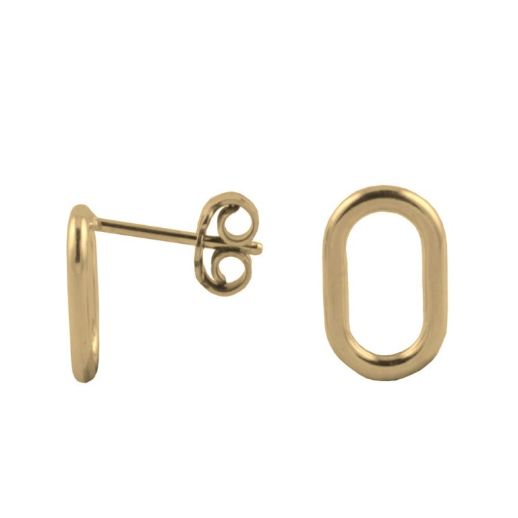 Srebrne pozłacane kolczyki podłużne