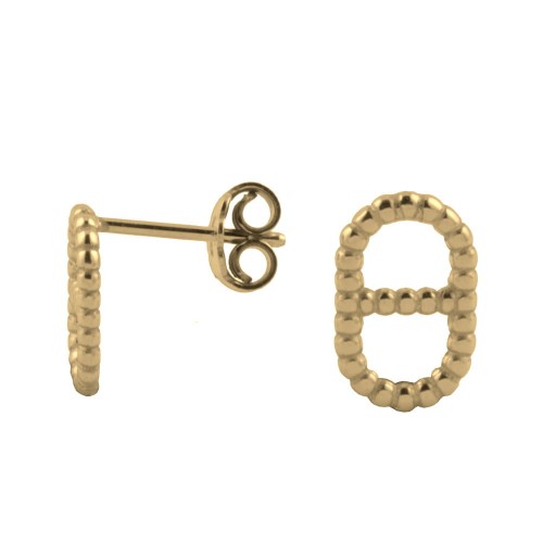 Srebrne pozłacane kolczyki podłużne