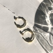 Srebrne pozłacane kolczyki koła