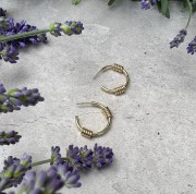 Srebrne pozłacane kolczyki koła