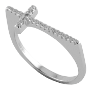 Srebrny pierścionek z cyrkoniami