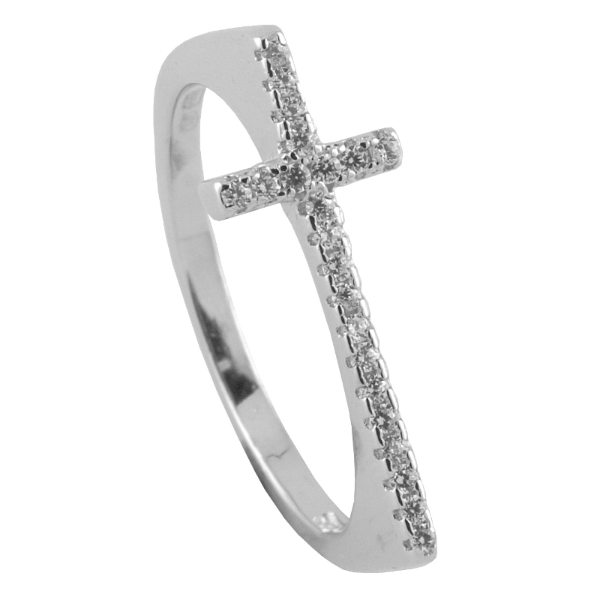 Srebrny pierścionek z cyrkoniami