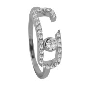 Srebrny pierścionek z cyrkoniami