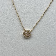 Srebrny pozłacany naszyjnik z cyrkoniami