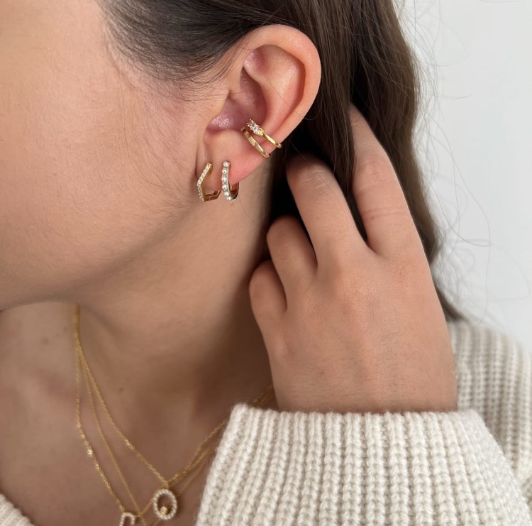 Srebrne kolczyki koła PEREŁKI