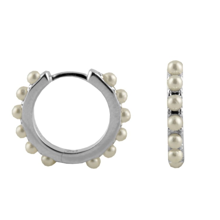 Srebrne kolczyki koła PEREŁKI