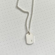 Srebrny naszyjnik personalizowany blaszka