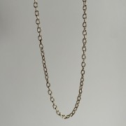 Srebrny pozłacany naszyjnik choker łańcuch  owal