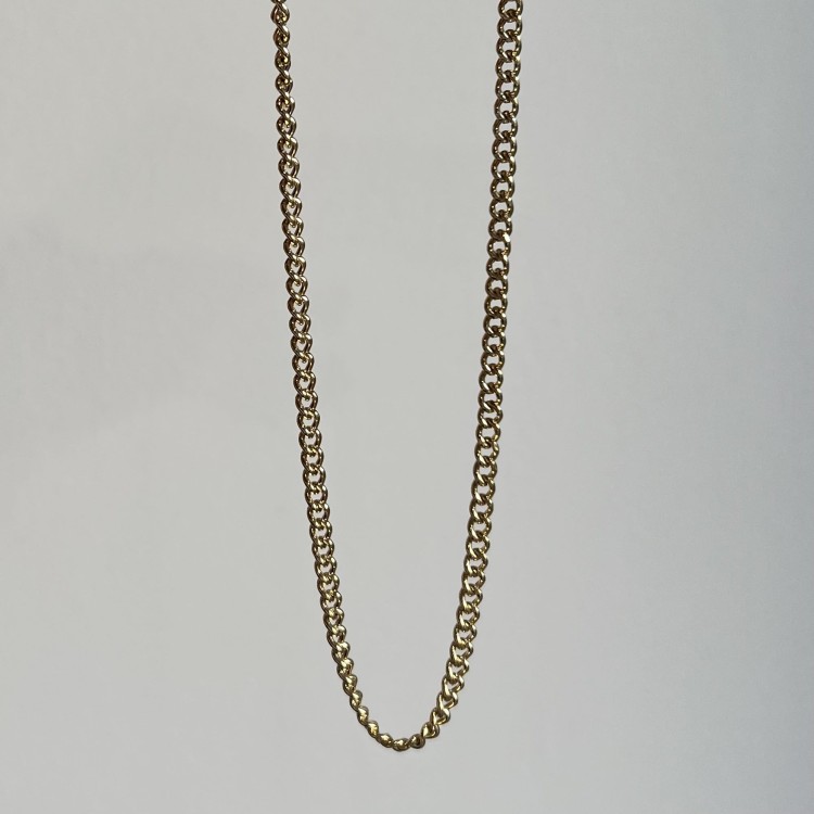 Srebrny pozłacany naszyjnik choker łańcuch pancerka