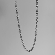 Srebrny naszyjnik choker łańcuch  owal