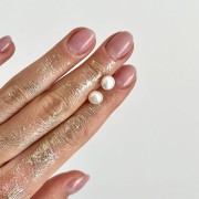 Srebrne kolczyki PERŁA naturalna hodowlana