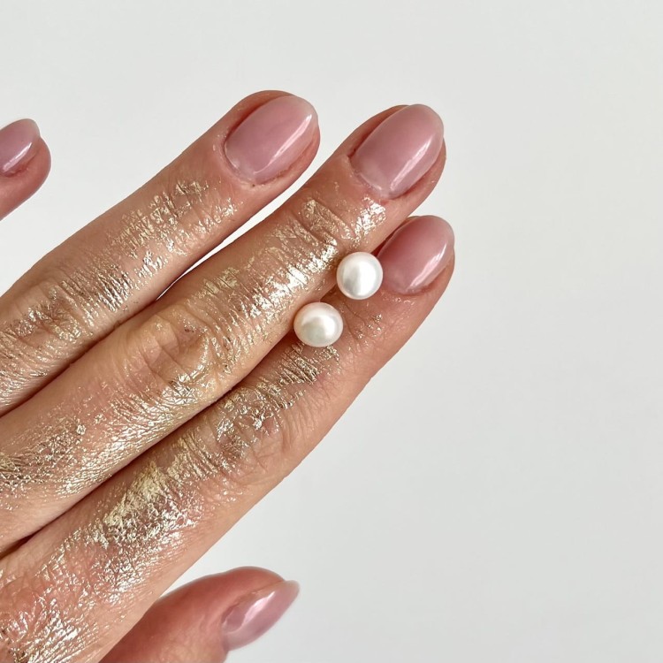 Srebrne kolczyki PERŁA naturalna hodowlana