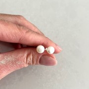 Srebrne kolczyki PERŁA naturalna hodowlana