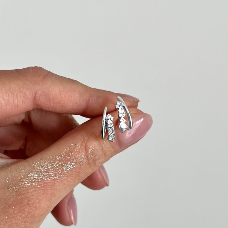 Srebrne kolczyki z cyrkoniami SREBRNY BLASK