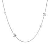 Srebrny naszyjnik choker z cyrkoniami