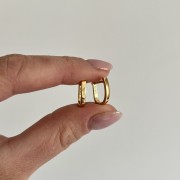 Srebrne pozłacane kolczyki owalne