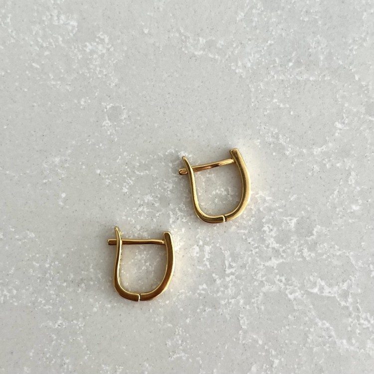 Srebrne pozłacane kolczyki owalne