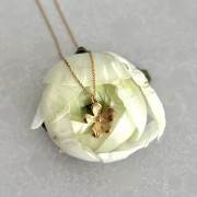 Srebrny pozłacany naszyjnik KWIATEK