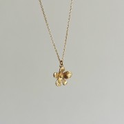 Srebrny pozłacany naszyjnik KWIATEK