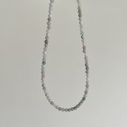 Choker kamień naturalny morganit PASTELOWY