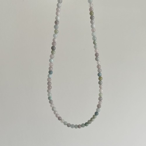 Choker kamień naturalny morganit PASTELOWY