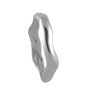 Srebrny pierścionek nieregularny