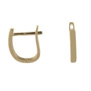 Srebrne pozłacane kolczyki owalne