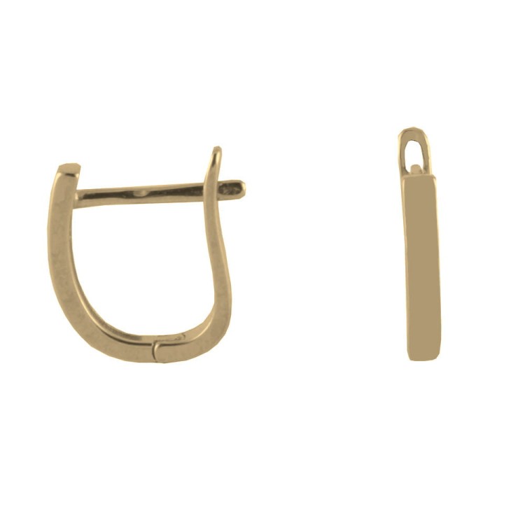 Srebrne pozłacane kolczyki owalne