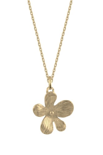 Srebrny pozłacany naszyjnik KWIATEK