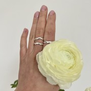 Srebrny pierścionek nieregularny