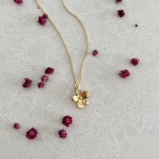 Srebrny pozłacany naszyjnik KWIATEK