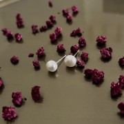 Srebrne kolczyki PERŁA naturalna hodowlana