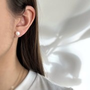 Srebrne kolczyki PERŁA naturalna hodowlana