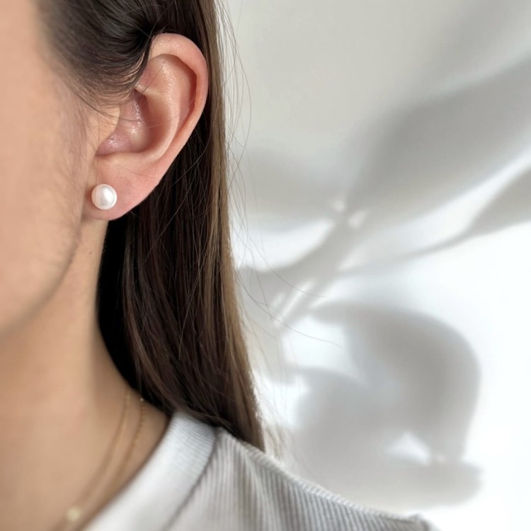 Srebrne kolczyki PERŁA naturalna hodowlana