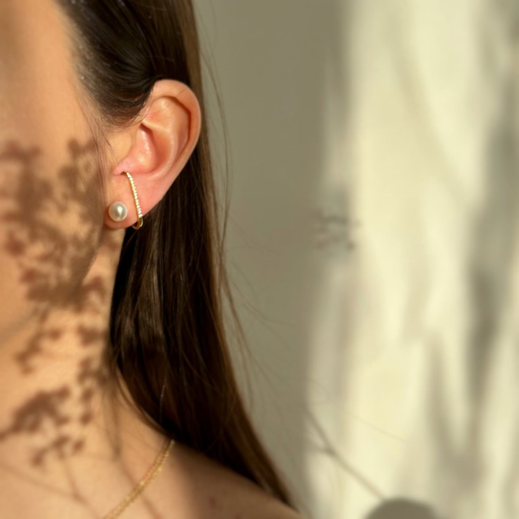 Srebrne kolczyki PERŁA naturalna hodowlana