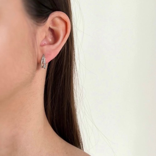 Srebrne kolczyki z cyrkoniami SREBRNY BLASK