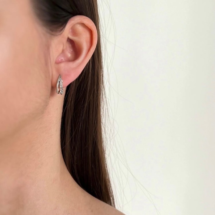 Srebrne kolczyki z cyrkoniami SREBRNY BLASK