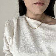 Srebrny pozłacany naszyjnik choker łańcuch pancerka